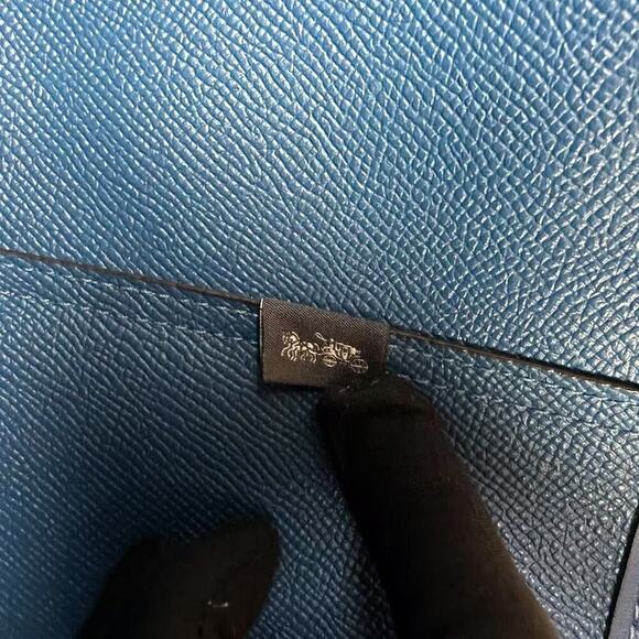 Coach City Tote Bag Signature Canvas W Coach Graphic Sand/Pacific Blue CY705 NWT - Picture 11 of 12